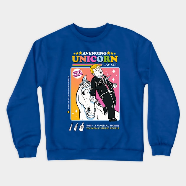 avenging unicorn play set Crewneck Sweatshirt by Madkobra